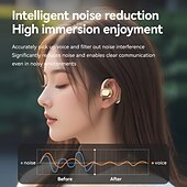 abordables Casques téléphoniques et professionnels-Casque de traduction IA - traduction sans fil en temps réel en 144 langues, suppression active du bruit, commandes tactiles, microphone à condensateur, chargement de type C pour les voyages d&#039;affaires