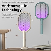 cheap Electric Mosquito Repellers-Handheld Electric Mosquito Swatter – Rechargeable Fly Zapper Racket for Indoor Household Insect Control