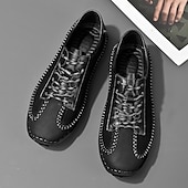 economico Sneakers da uomo-scarpe casual da uomo con lacci fatte a mano color bordeaux e grigio – scarpe da passeggio in pelle vintage