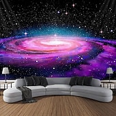 billige Planet Tapestry-Blacklight Hengevev Gløde i Mørket Gløde Fest UV Reaktiv Planetunivers Trippy Tåkelandskap Hengevev Veggkunst Mural Stue Soverom