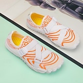 preiswerte Sneaker für Herren-Barfuß-Wasserschuhe für Herren – weiß und orange, schnelltrocknend, verstellbarer Klettverschluss – ideal für Strand- und Wasseraktivitäten