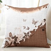 billige blomster- og plantestil-Sommerfugl Blomster Dekorative Kasteputer Deksel 1PC Myk Firkantet Sofa Putevare Putevar Soverom Stue Sofa Stol