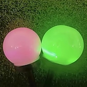 זול אורות נתיבים ופנסים-3 יחידות led סולרי מסלול אורות כדור חיצוני עמיד למים אור דשא לד מתאים לגן פארק ותאורת מסלול חיצוני מנורת לילה סולארית