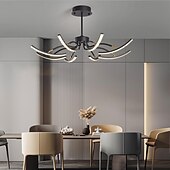 economico Luci a sospensione-moderna lampada a sospensione a led fai da te design luce regolabile 3000k-6500k con retrocomando sospensione nera lampada a sospensione regolabile adatta per sale da pranzo soggiorni camere da letto