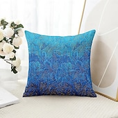 baratos estilo floral e plantas-Capa Decorativa de Almofadas com Penas Bonitas 1PC Capa de Cushion Quadrada Suave para Sofá Capa de Travesseiro para Quarto Sala de Estar