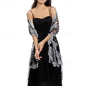economico impacchi per gli invitati al matrimonio-Scialle Donna Elegante Senza Maniche Poliestere Stole da matrimonio Con Nappa Per Feste Primavera &amp; Estate