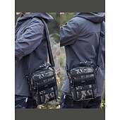 cheap Men&#039;s Bags-Men&#039;s Multifunctional Digital Camouflage Shoulder Bag with Multiple Pockets - Tactical Style for Outdoor Enthusiasts Hiking, Traveling and Daily Use White Black Green