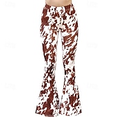 cheap Bottoms-Retro Vintage 1960s Hippie Long Length Dude Funk Bell Bottom Pants Hippie Disco Printing Fit &amp; Flare Women&#039;s Carnival Costume Carnival Daily Wear Pride Parade Pride Month Adults&#039; Pants Spring &amp; Summer