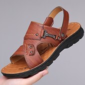 billiga Semester Sandaler-snygga sandaler för män med spänne och slitstark sula, lämpliga för sommarevenemang och dagligt bruk