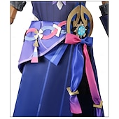 billige Anime-kostymer-Genshin Impact Cosplay Citlali Anime Cosplay kostyme Drakter Cosplay-drakter Karneval Maskerade Ytelse Fest Frakk Skjørte Hansker Til Dame Voksne