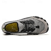 economico Sneakers Casual-scarpe da ginnastica da uomo a piedi nudi - rosso brillante, suola robusta, design senza lacci - perfette per escursioni e avventure all'aria aperta