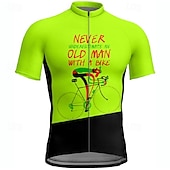 男性用 サイクリングジャージー 文字&番号 半袖 バイク Tシャツ ジャージー 3つのリアポケット付き マウンテンサイクリング 速乾性 人間工学デザイン ウィッキング 高通気性 スポーツ イエロー ブルー パープル 衣類 お買い得  メンズジャージ-男性用 サイクリングジャージー 文字&番号 半袖 バイク Tシャツ ジャージー 3つのリアポケット付き マウンテンサイクリング 速乾性 人間工学デザイン ウィッキング 高通気性 スポーツ イエロー ブルー パープル 衣類