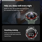 Χαμηλού Κόστους Smartwatch-696 D11 Εξυπνο ρολόι 1.46 inch Έξυπνο ρολόι Bluetooth Βηματόμετρο Υπενθύμιση Κλήσης Παρακολούθηση Ύπνου Συμβατό με Android iOS Άντρες Κλήσεις Hands-Free Υπενθύμιση Μηνύματος Έλεγχος Φωτογραφικής IPX-0