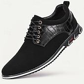 abordables Occasionnel-Chaussures habillées noires à lacets pour hommes avec motif crocodile, élégantes et stylées pour les réunions d&#039;entreprise et sociales