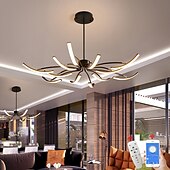 economico Luci a sospensione-moderna lampada a sospensione a led fai da te design luce regolabile 3000k-6500k con retrocomando sospensione nera lampada a sospensione regolabile adatta per sale da pranzo soggiorni camere da letto
