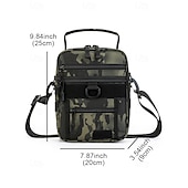 cheap Men&#039;s Bags-Men&#039;s Multifunctional Digital Camouflage Shoulder Bag with Multiple Pockets - Tactical Style for Outdoor Enthusiasts Hiking, Traveling and Daily Use White Black Green