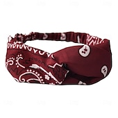 economico Abbigliamento da casa-Fasce per testa bohemien elastiche con motivo paisley fasce per capelli in poliestere traspirante per danza hip hop e sport fasce rinfrescanti per sport abbigliamento casual tessuto assorbente
