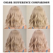 お買い得  トレンドの合成ウィッグ-人工毛ウィッグ ウェーブ カーリーウィーブ アシメントリー・ヘアカット ニートバング 機械製 かつら 14 インチ A1 合成 女性用 クラシック 快適 カラーグラデーション ライトブラウン