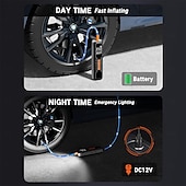 お買い得  インフレータブルポンプ-タイヤインフレーター ポータブルエアコンプレッサー 4x 車のタイヤ用エアポンプ 150psi &amp;10000mAh ポータブルタイヤインフレーター 車用 12DC エアポンプ