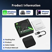 Недорогие автомобильные адаптеры-Carlinkit 0.027kg Нет Беспроводная игра Вай фай Автоматическое конфигурирование для Универсальный
