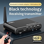 billiga Bluetooth-prylar-bluetooth 5.4 sändare mottagare adapter 3,5 mm aux jack för högtalare headset u disk ps5 ljud mottagare stöd a2dp/avrcp