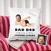 voordelige Gepersonaliseerde geschenken-Gepersonaliseerde Kussenhoes Vaderdag Aangepaste Kussen Gezicht Kussen Grappig Cadeau voor Vader Kussenhoes Gooi Kussen Ideaal Cadeau Gepersonaliseerde Liefdescadeaus