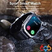 cheap Smartwatch-696 K63 Smart Watch 1.96 inch Smartwatch Fitness Running Watch Bluetooth ECG+PPG Pedometer Call Reminder Compatible with Android iOS Women Men Hands-Free Calls Message Reminder IP 67 42mm Watch Case