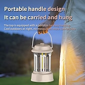 voordelige Elektrische vliegenmepper-tweekleurige camping elektrische muggenlamp draagbare sfeerlamp 1200 mAh