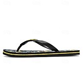 cheap Vacation Sandals-Men&#039;s Camouflage Flip-Flops with Durable Rubber Sole - Perfect for Outdoor and Beach Activities