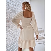 levne Šaty-Retro Středověké Renesanční Mini Šaty Flare šaty Nahoře nabírané Elfí Inspirováno Regency Maškarní kostým Dámské Fantazie Dovolená Běžné / Denní LARP Dospělé Šaty Jaro léto