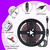 Χαμηλού Κόστους LED Φωτολωρίδες-led strip lights 0,5m 1m 2m 2,5m 3m 4m 5m strips string lights 30/60/120/150/180/240/300 leds 1pc 5 v usb outdoor high density led led strips led