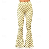 cheap Bottoms-Retro Vintage 1960s Hippie Long Length Dude Funk Bell Bottom Pants Hippie Disco Printing Fit &amp; Flare Women&#039;s Carnival Costume Carnival Daily Wear Pride Parade Pride Month Adults&#039; Pants Spring &amp; Summer