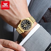 cheap Quartz Watches-OPK Luxury Brand Watch Circular Dial Luminous Stainless Steel Men&#039;s Quartz Watch