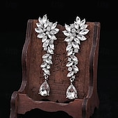 cheap Earrings-Women&#039;s Earrings Pear Cut Drop Stylish Earrings Jewelry White For Wedding Party 1 Pair