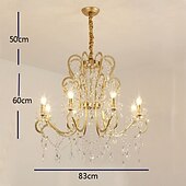 cheap Chandeliers-4-Light 6-Light 50 cm Pendant Lantern Design Chandelier Metal Painted Finishes Modern 110-120V 220-240V