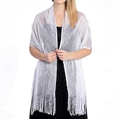 abordables enveloppes d&#039;invité de mariage-Écharpe Femme Élégant Sans manches Polyester Boléros de Mariage Avec Couleur unie Pour Soirée Printemps &amp; Été