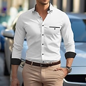 Per uomo Camicia elegante Camicia button-down Camicia non stiro Camicia con Colletto Semplice Matrimonio Lavoro Blu chiaro Bianco Rosa Blu marino Manica Lunga Colletto Tutte le stagioni Abbigliamento economico camicie da uomo no stiro-Per uomo Camicia elegante Camicia button-down Camicia non stiro Camicia con Colletto Semplice Matrimonio Lavoro Blu chiaro Bianco Rosa Blu marino Manica Lunga Colletto Tutte le stagioni Abbigliamento