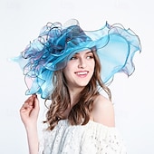 ieftine pălării de petrecere-Palarie organza Oficial Plajă Elegant Cu Funde Diadema Articole Pentru Cap
