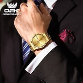 economico Orologi al quarzo-Orologio di Lusso Brand OPK Orologio in Acciaio Inossidabile Business Doppio Calendario Impermeabile Orologio da Uomo Multi Funzione Luce Notturna