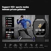 levne Chytré hodinky-696 Chytré hodinky Fitness Tracker ECG PPG Bluetooth Upozornění na hovor Android iOS IP67 44mm 1.96