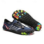 economico Sneakers Casual-scarpe da ginnastica da uomo a piedi nudi - rosso brillante, suola robusta, design senza lacci - perfette per escursioni e avventure all'aria aperta