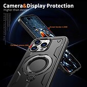 お買い得  iPhone用ケース-電話 ケース 用途 iPhone 16 Pro Max プラス iPhone 15 プロマックスプラス iPhone 14 13 12 Pro Max Plus バックカバー スタンド付き 磁石バックル ワイヤレス充電をサポート レトロ風 TPU PC