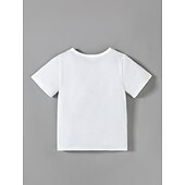 voordelige Sets-2-delig Peuter Jongens T-shirt &amp; shorts Kleding Grafisch Geometrisch Korte mouw Lapwerk Set School Modieus Dagelijks Zomer 4-7 jaar Wit