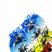 baratos calções de banho e calções de surf-Homens Calção Justo de Natação Shorts de Natação Bermuda de Surf Calças Com Cordão Com bolsos Natação Surfe Praia Esportes Aquáticos Tropical Estampado Verão Primavera