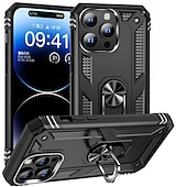abordables Carcasas iPhone-Funda para iPhone 16 Pro Max Plus iPhone 15 Pro Max Plus iPhone 14 13 12 11 Pro Max Plus Carcasa trasera con soporte magnético antichoque retro TPU PC