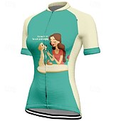abordables Maillots pour femmes-Femmes Maillot de cyclisme Manche Courte Cyclisme T-shirt Maillot avec 3 poches arrière VTT Vélo tout terrain Respirant Séchage Rapide Design Anatomique Évacuation de l&#039;Humidité Rose Bleu Graphique