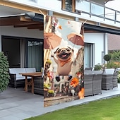 billiga Dörröverdrag-Rolig djur dansande dörrdekorationer dörröverdrag dörrgobeläng dörrgardin dekoration bakgrund inomhus/utomhus dörrbanner för främre dörr bondgård