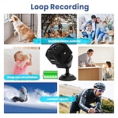 abordables Caméras IP d&#039;intérieur-Caméra de sécurité domestique sans fil 1080p, caméra wifi intelligente, batterie intégrée, prend en charge la détection de mouvement de vision nocturne pour le bureau à domicile avec support de
