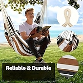 baratos Atividade ao Ar Livre-1 peça cadeira de rede balanço cadeira de rede resistente com vários cordões confortável e durável e equipado com duas cordas e instruções para fácil pendurar ideal para uso ao ar livre