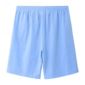 billige Herre Elite Shorts-Herre kinesisk Casual shorts Blad Pustende Utendørs Kort utendørs Daglig Ferie Hawaiisk Hvit Blå Mikroelastisk